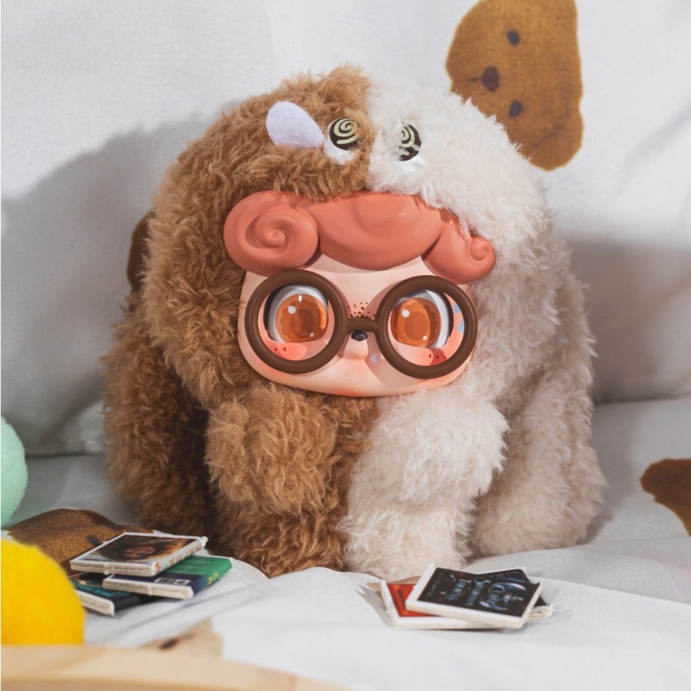 🆕 Jotoys Q.Kid Emotional Hairy Monsters Series Plush Bag Charm - Social Phobia - Picture 4 of 5